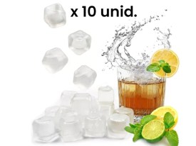 Cubitos refrigerantes transparentes x10